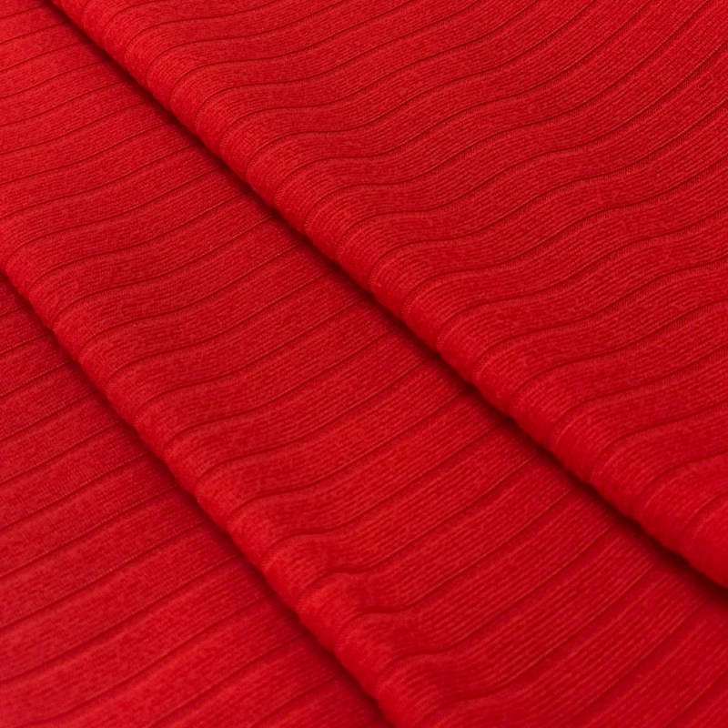 Malha Canelada Florença Vermelha  Malha Canelada Florença Vermelha